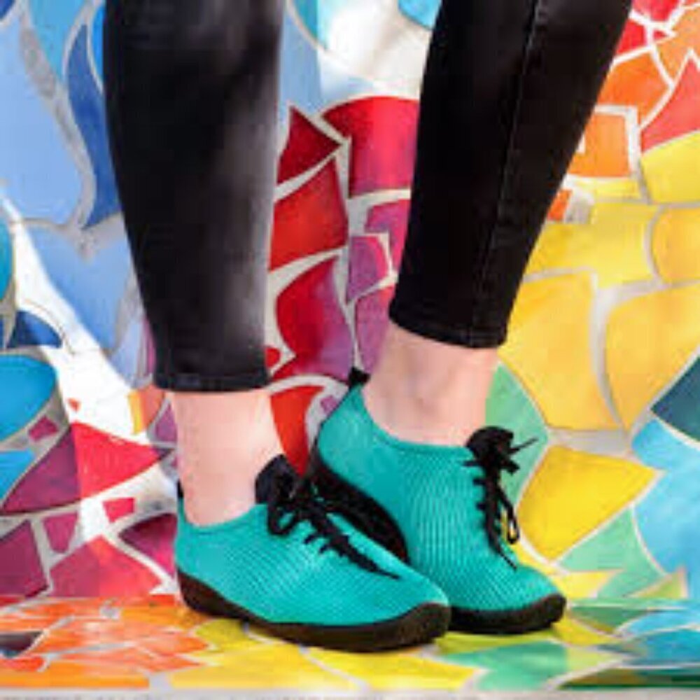 New Arcopedico LS Turquoise Knit Travel Walking Shocks Sneakers Size10 EU41 - Picture 2 of 11